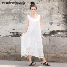 White Lace Women Silk Cotton Sundress