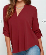 Plus Size S-5XL Summer Women OL V Neck Folds Long Sleeve Casual Chiffon Blouse regata feminina camisetas Tops New 7 colors