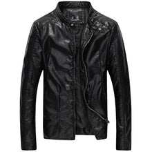 Contemporary Faux Skin Leather Coat