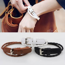 European&American Genuine leather bracelets for women Vintage belt buckle bangles Fashion bracciali New pulseras mujer QN2161