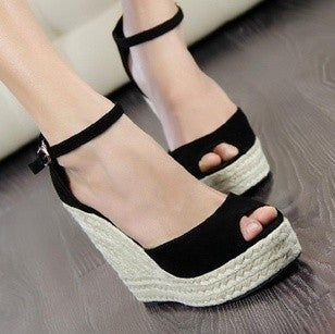 Superior QualitySummer style comfortable Bohemian Wedges Women sandals for Lady shoes high platform open toe flip flops Plus